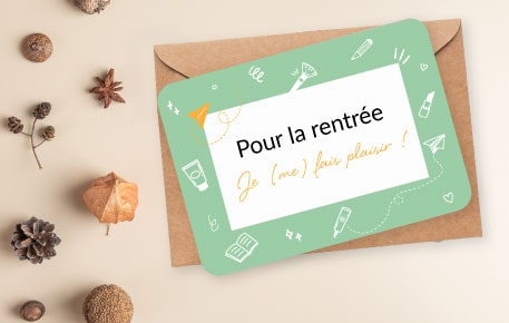 Carte cadeau rentrée