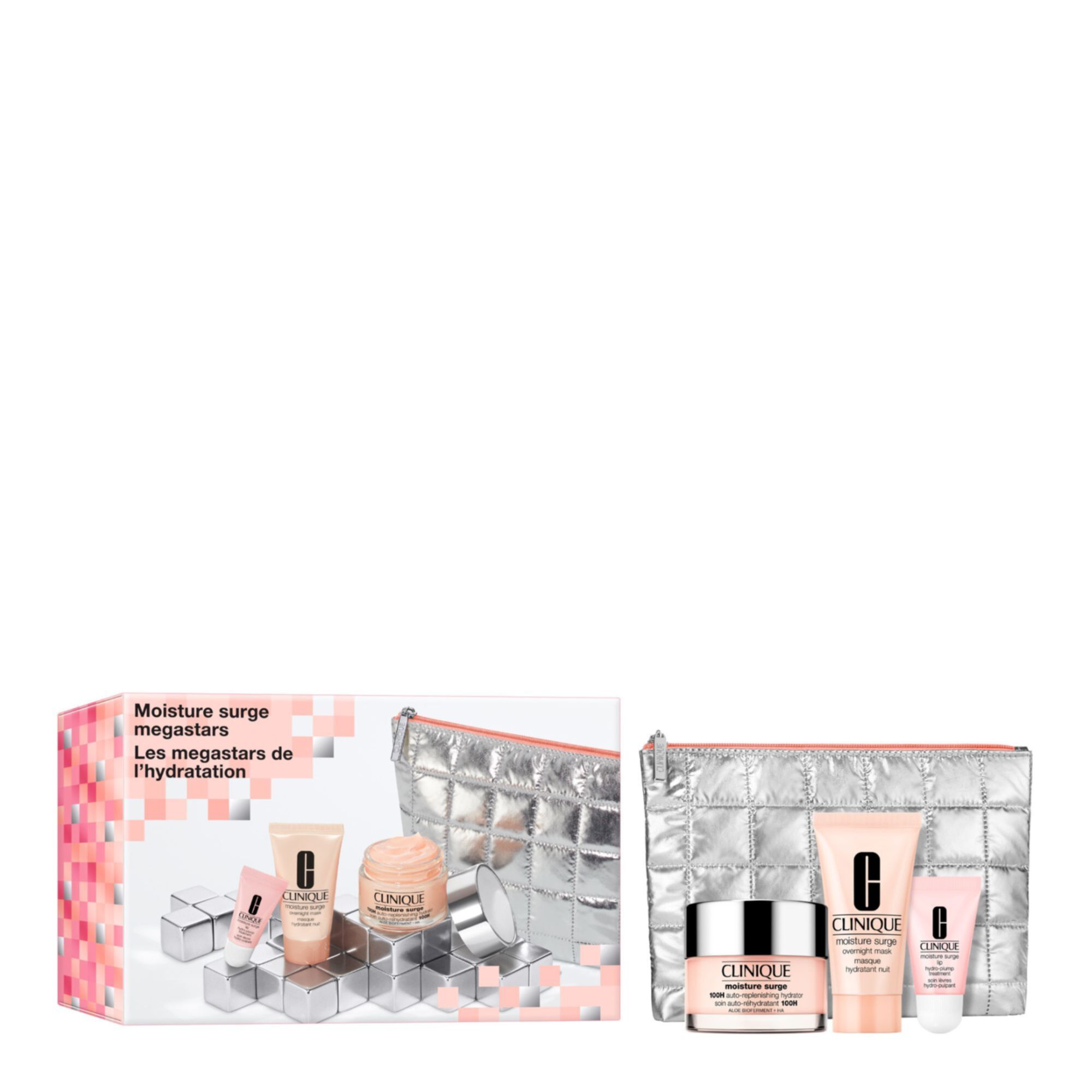 Clinique - Coffret Moisture Surge Soin Visage, Masque Nuit & Soin Lèvres