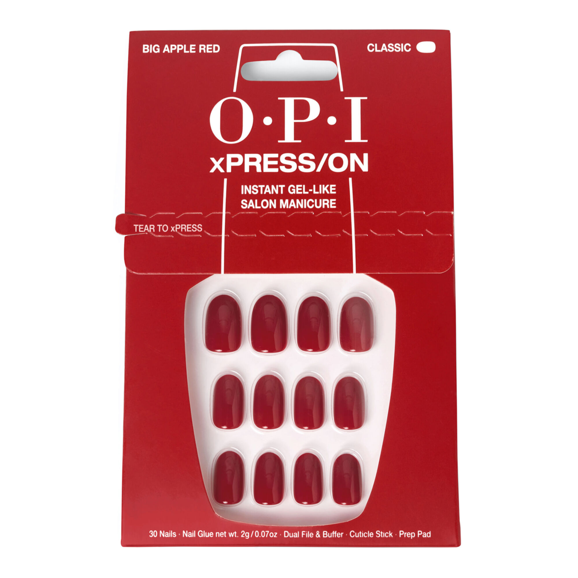 Opi - Xpress/on Kit Complet De Pose De Faux Ongles Big Apple Red™