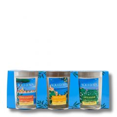 Trio de Bougies x Côte d'Azur Bougies aux Parfums de Grasse 3x75g - AQUI D'AIA - Accessoire - Visuel 1