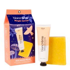 Coffret Duo Mains Pêche Savon Exfoliant & Crème Mains 