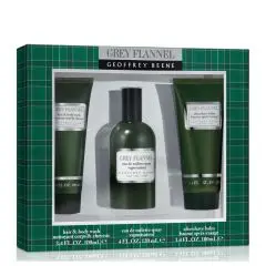 Coffret Grey Flannel Eau de Toilette 120ml, Nettoyant Corps et Cheveux & Baume Après-Rasage 