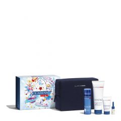 Coffret Experts Hydratants ClarinsMen Baume Visage, Nettoyant Visage, Shampoing-Douche & Huile Rasage + Barbe 