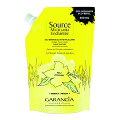 Recharge Source Micellaire Enchantée Eau Démaquillante - Fleur d'Oranger 400ml - Garancia - Soin - Visuel 1