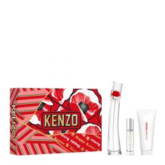 Coffret Flower by Kenzo Eau de Parfum 50ml & 10ml, Lait Corps 