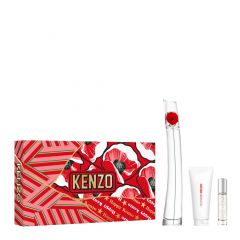 Coffret Flower by Kenzo Eau de Parfum 100ml & 10ml, Lait Corps 