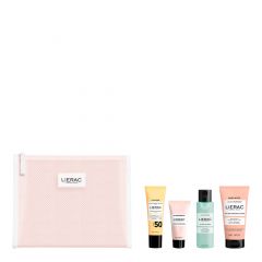 Trousse Essentiels Beauté Fluide Solaire, Crème, Eau Micéllaire, Lait Corps & Trousse 