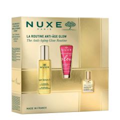 Coffret La Routine Anti-Âge Glow Sérum Anti-Âge, Crème Visage & Huile Multi-Fonctions 