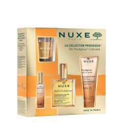 Coffret La Collection Prodigieux Huile Multi-Fonctions, Parfum, Huile de Douche & Bougie 