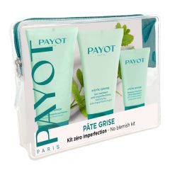 Coffret Pâte Grise Nettoyant visage, Gel Anti-Imperfections & Masque Charbon 