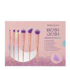 Coffret Brush Crush 6 Pinceaux & 2 Éponges de Maquillage 