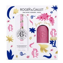 Coffret Rose Eau Parfumée Bienfaisante 100ml & Bougie Parfumée 