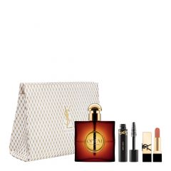 Coffret Opium Eau de Parfum 90ml, Mascara & Rouge à Lèvres 