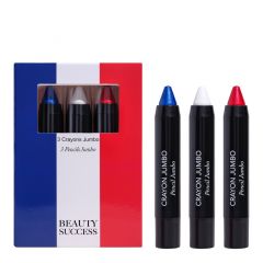 Kit 3 Crayons Jumbo Crayons Jumbo Bleu, Blanc, Rouge