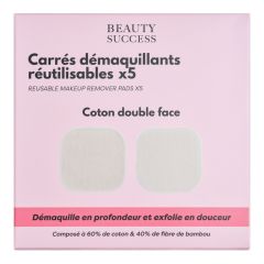 Kit de 5 Cotons Démaquillants Réutilisables Accessoires Visage 5 pcs