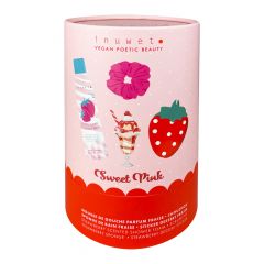 Coffret Sweet Pink Mousse de Douche, Chouchou, Éponde de Bain & Sticker 