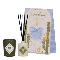 Coffret Forêt Givrée Bougie Parfumée & Bouquet Parfumé 70g