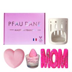 Coffret Fête des Mères 1 Mini Bougie, 1 Savon, 1 Brûle Parfum & Son Fondant Parfumé 