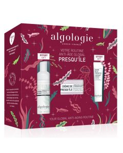 Coffret Presqu'île - Votre Routine Anti-Âge Global Crème Anti-Rides, Mousse Nettoyante & Baume Contour des Yeux & Lèvres 