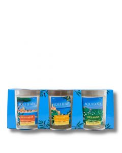 Trio de Bougies x Côte d'Azur Bougies aux Parfums de Grasse 3x75g - AQUI D'AIA - Accessoire - Visuel 1