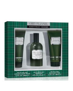 Coffret Grey Flannel Eau de Toilette 120ml, Nettoyant Corps et Cheveux & Baume Après-Rasage 