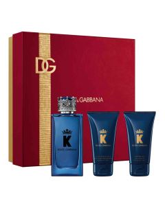 Coffret K by Dolce&Gabbana Eau de Parfum 100 ml, Gel Douche & Baume Après-Rasage 