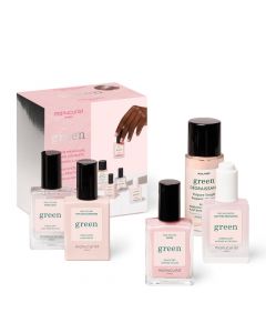 Coffret Routine Complète Manucure Dégraissant, Base Coat, Vernis, Top Coat & Gouttes Séchantes 