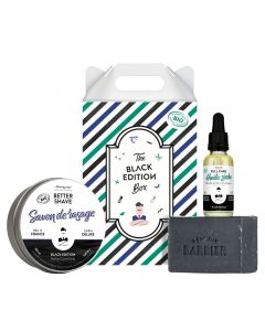 THE BLACK EDITION BOX Coffret de grooming pour homme 100g + 150ml + 75ml