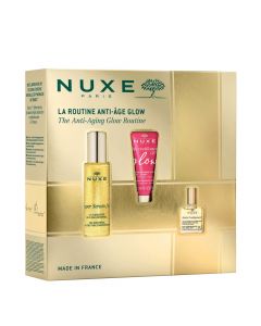 Coffret La Routine Anti-Âge Glow Sérum Anti-Âge, Crème Visage & Huile Multi-Fonctions 