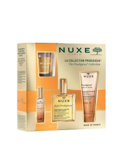 Coffret La Collection Prodigieux Huile Multi-Fonctions, Parfum, Huile de Douche & Bougie 