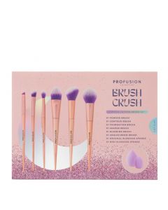 Coffret Brush Crush 6 Pinceaux & 2 Éponges de Maquillage 