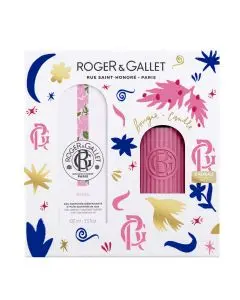 Coffret Rose Eau Parfumée Bienfaisante 100ml & Bougie Parfumée 