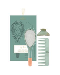 Coffret Trio Eucalyptus Volume Brosse Démêlage et Volume, Peigne & Pince 