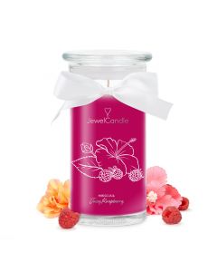 HIBISCUS RASPBERRY Bougie Parfumée avec Bijou en argent massif 925 