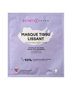 Masque Tissu Lissant Hydrolat de Rose & Acide Hyaluronique 16ml